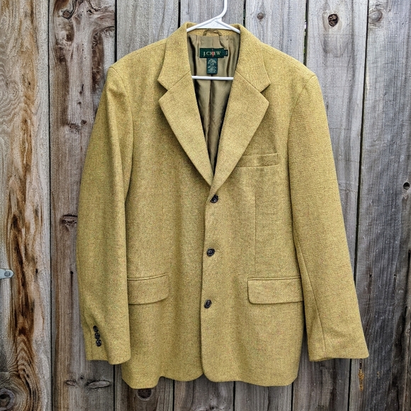 J. Crew Vintage Men's Wool Blend Blazer Mustard Size 40R - Picture 7 of 7